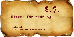 Ritzel Tárkány névjegykártya